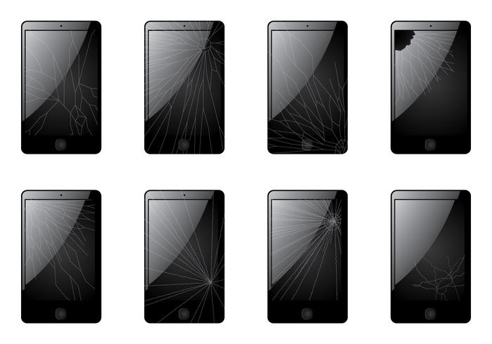 Cracked Screen Smartphone vector