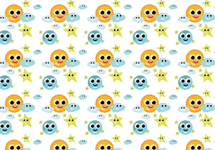 Cute weather pattern vector