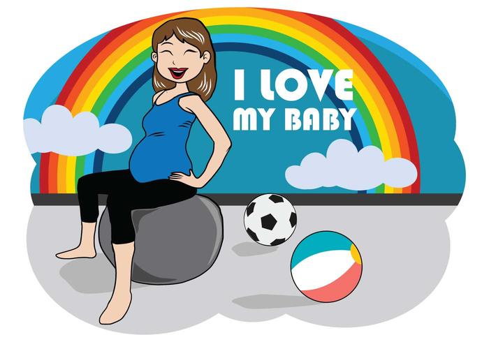 Libre mamá embarazada ilustración vector