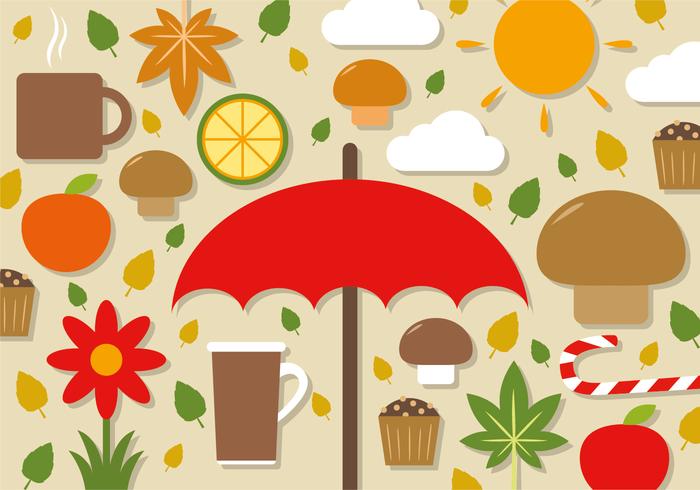 Free Flat Autumn Vector Elements Free Flat Autumn Vector Elements