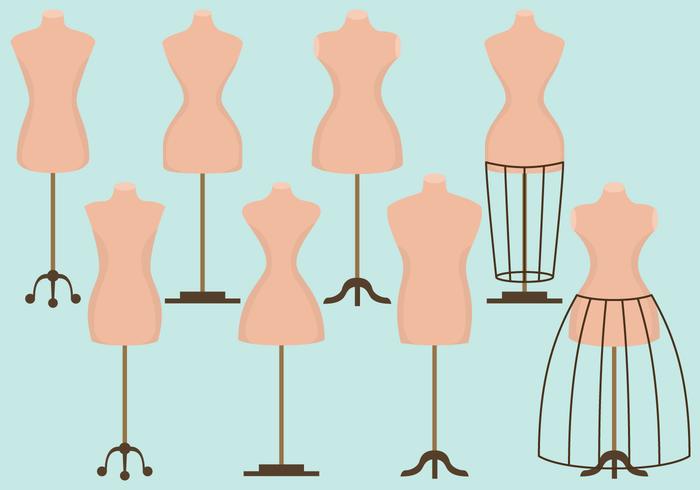 Maniquíes de costura de moda vector