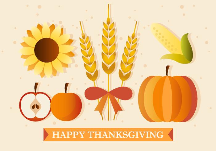 Thanksgiving Plants and Produce vector