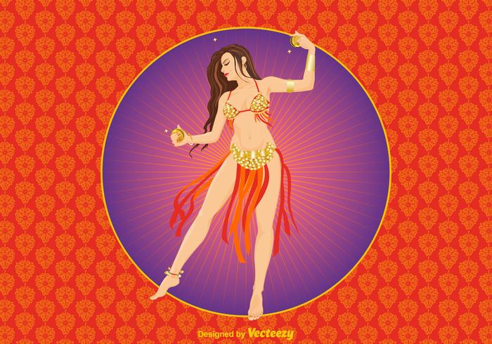 Bollywood libre bailarina ilustración vectorial vector