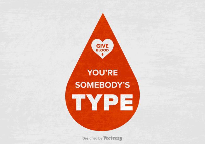 Free Blood Drive Slogan Vector Poster Free Blood Drive Slogan Vector Poster