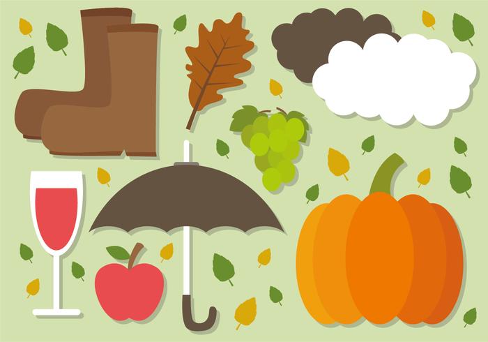 Free Flat Autumn Vector Elements