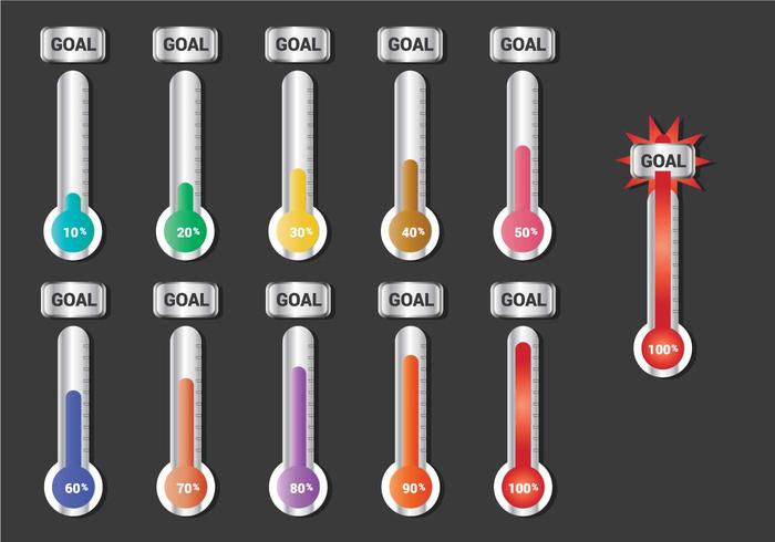 Goal Thermometer Vector