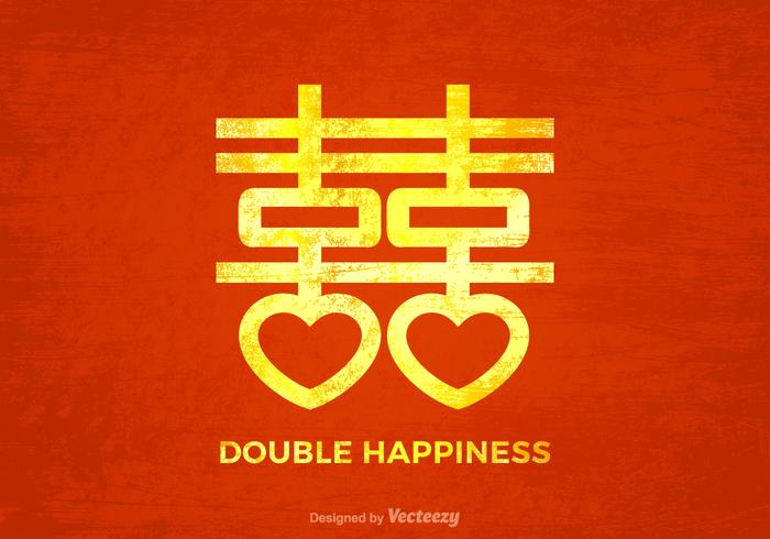 Free Grunge Chinese Wedding Vector Background