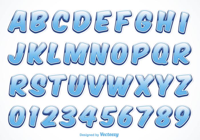 Free Vector Water Font