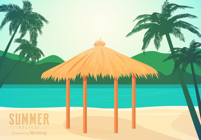 Free Beach Gazebo Vector Illustration