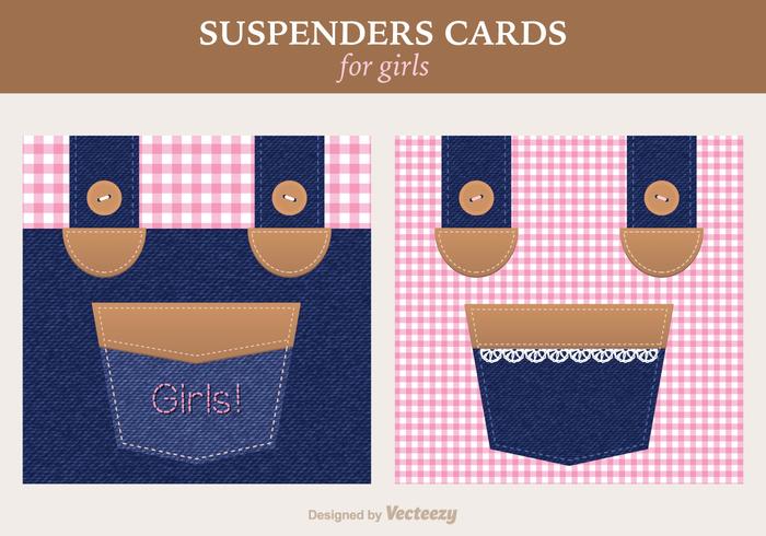 Free Girly Suspenders Vector Greeting Card