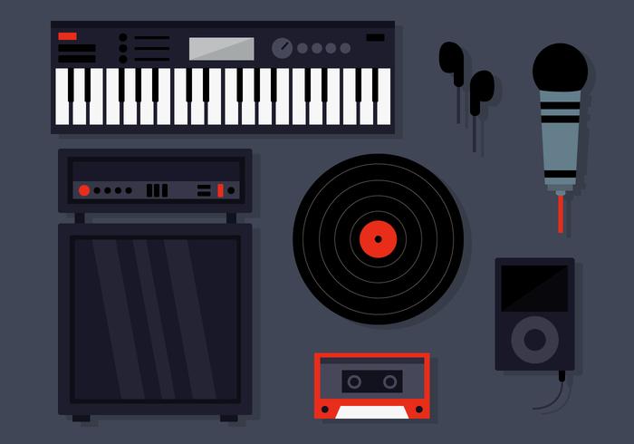 DJ Musical Instruments Vectors