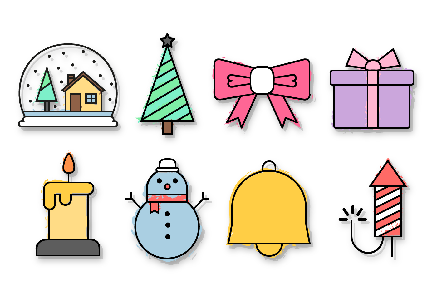 Download Free Christmas Icons Vector - Download Free Vectors ...