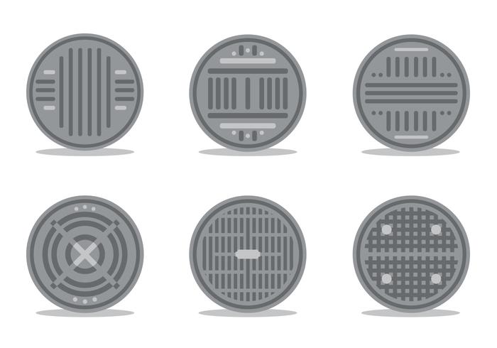 Manhole Vector Set