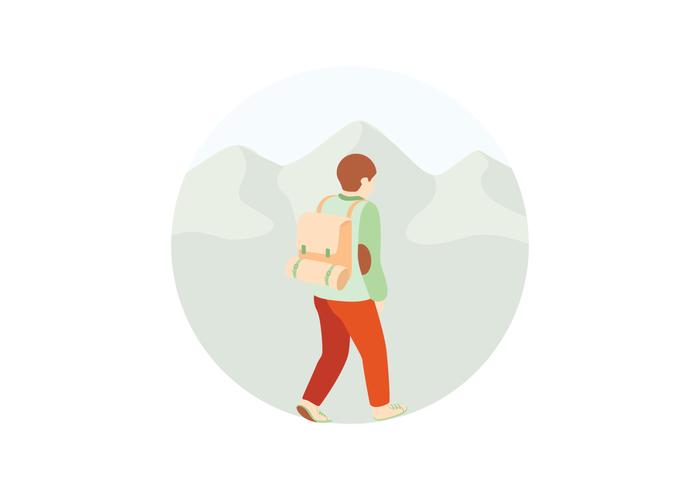 Hiking Illustration vector