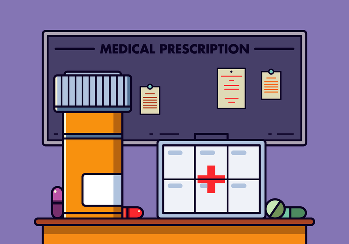 Free Prescription Pill Box Vector