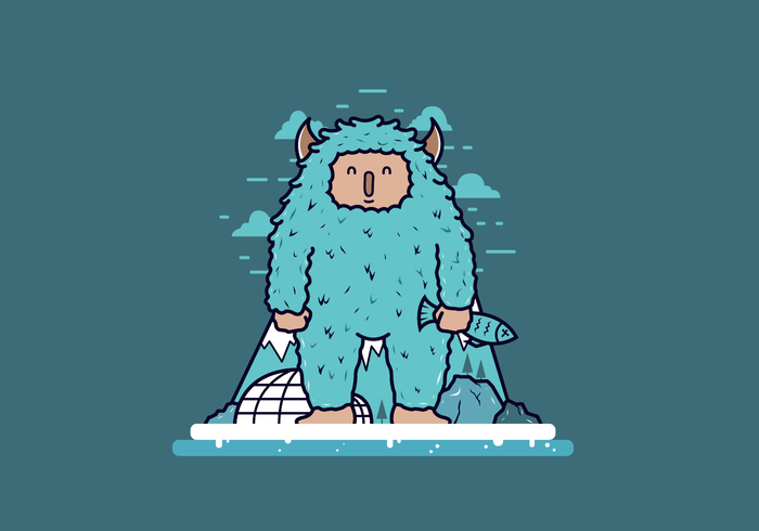 Free Cartoon Yeti Vector