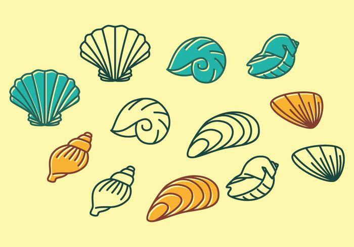 Mar Shell Icono vector