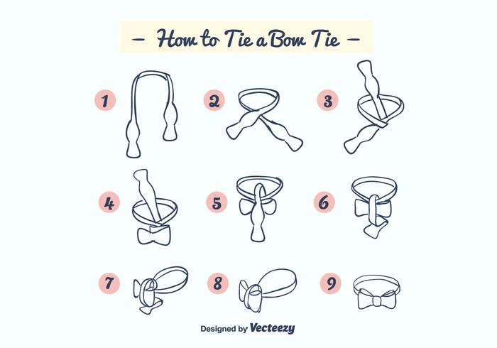 How to Tie a Bow Tie Vector How to Tie a Bow Tie Vector