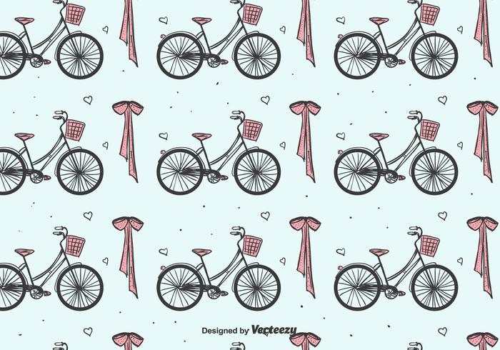 Bicycles And Bow Pattern vector