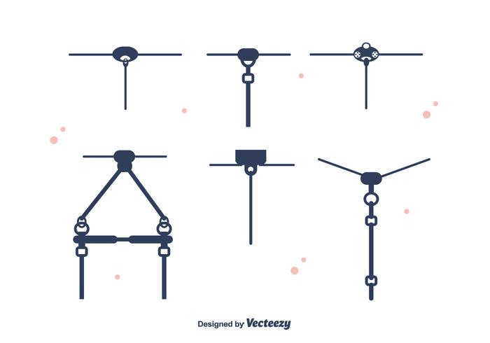 Zipline Set Vector Zipline Set Vector