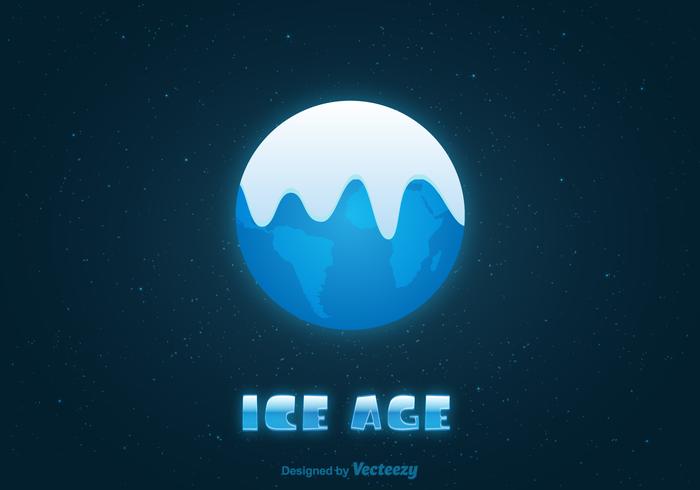 Ilustración vectorial de la edad libre de hielo vector