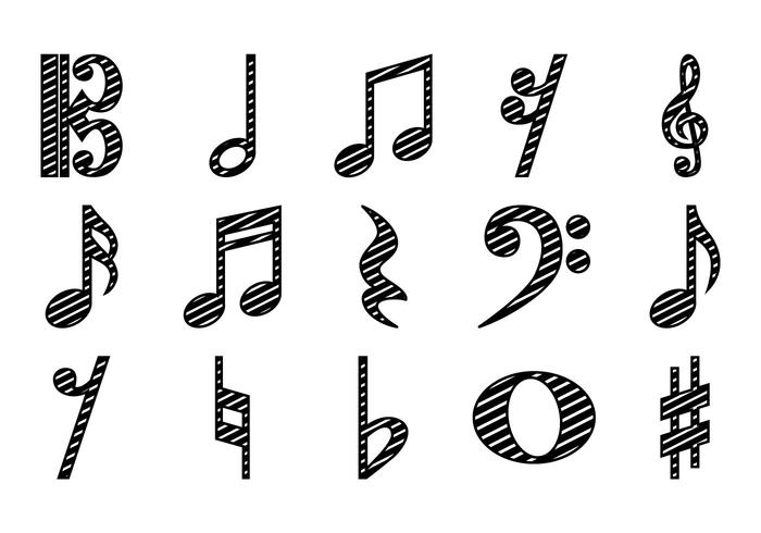 Icono de la nota musical gratis Icono vector