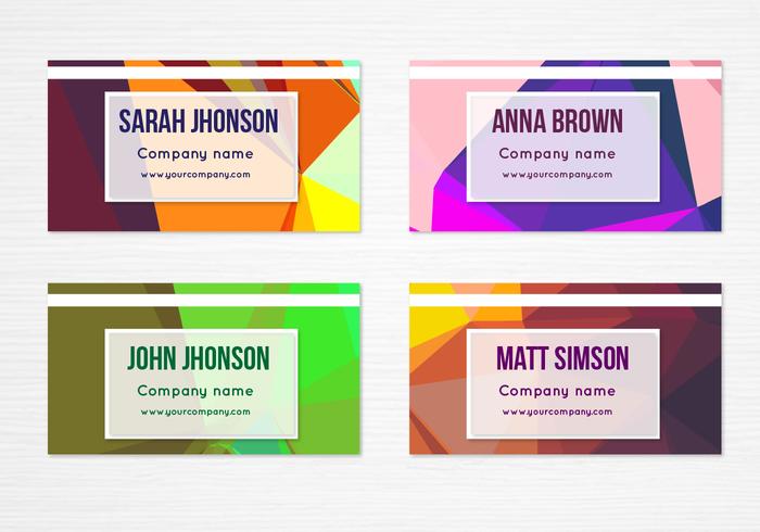 Free Vector Colorful Geometric Business Cards