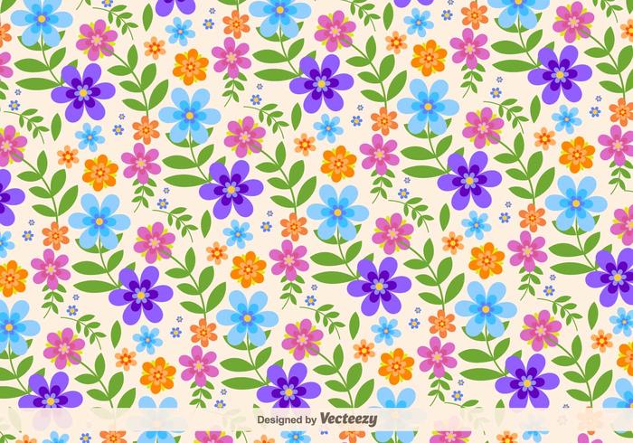 Floral Retro Vector Background