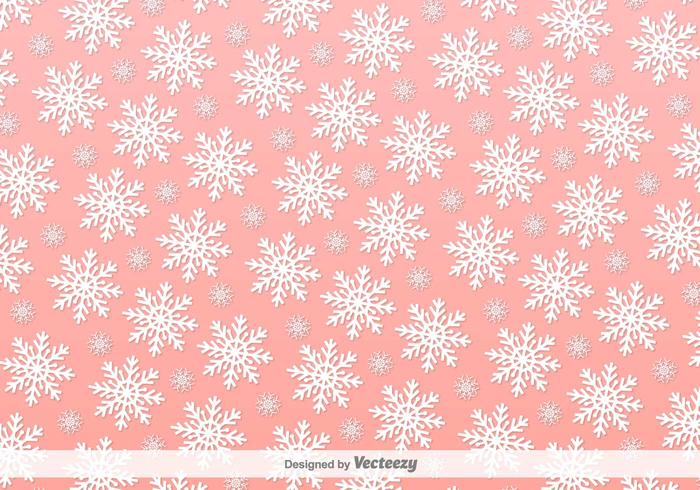 Snowflakes Pink Vector Background