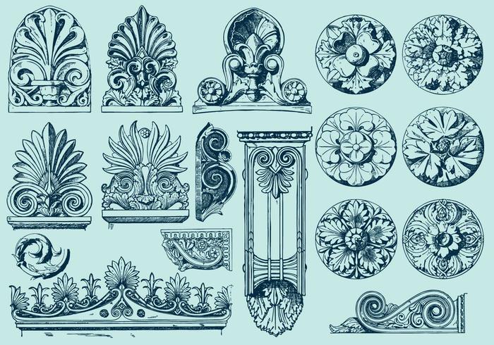 Acanthus Sculptures vector