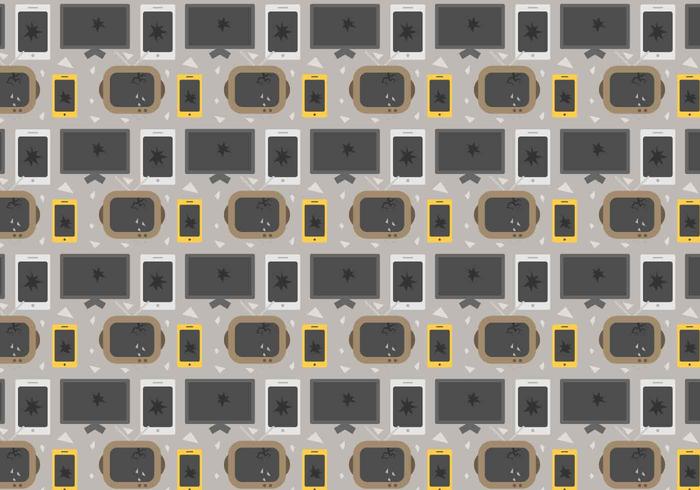 Broken Tech Pattern Vector