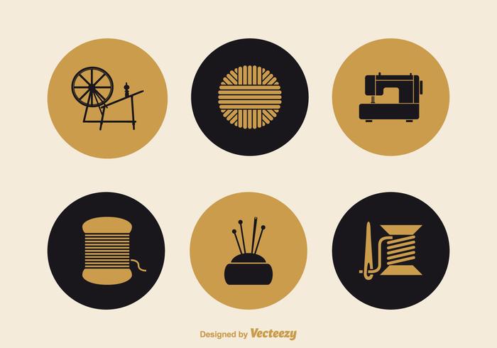 Knitting And Needlework Vector Icons