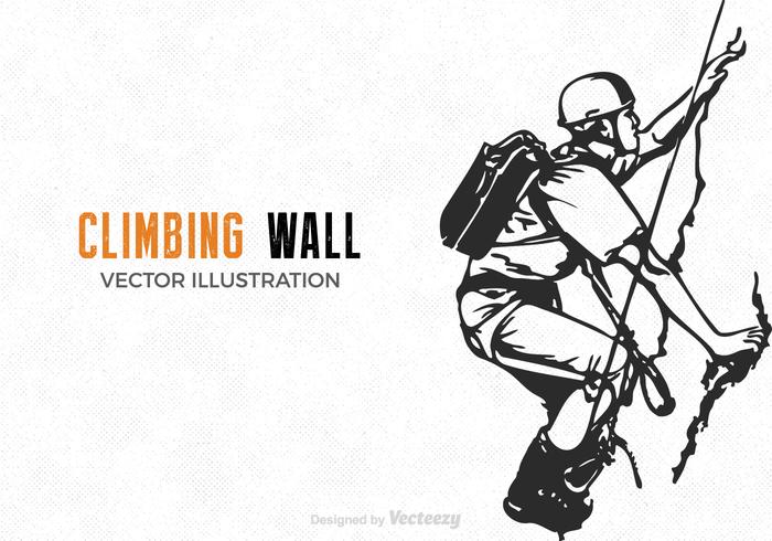 Ilustración de pared de escalada del vector