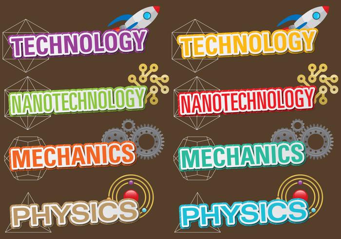 Títulos de Tecnología vector