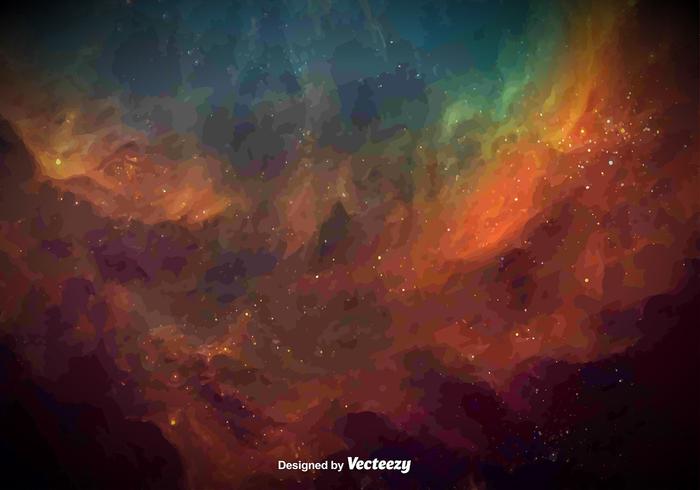 Vector Watercolored Galaxy Texture
