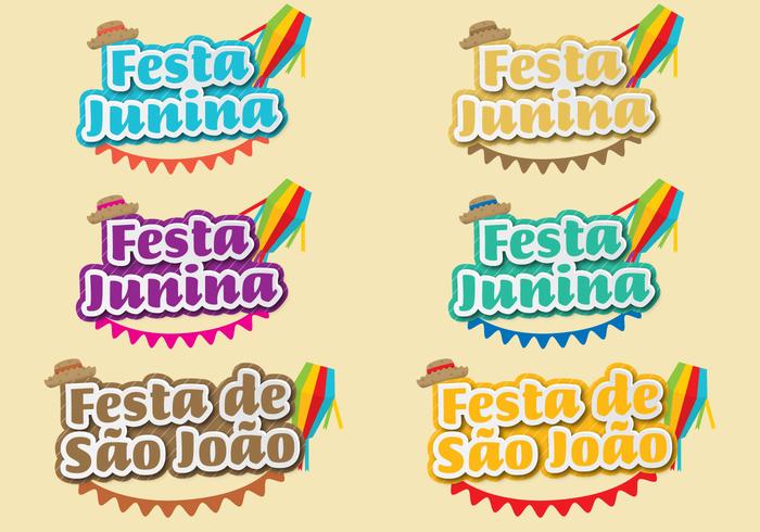 Festa Junina Titles vector