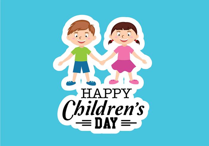 Feliz día de los niños vector