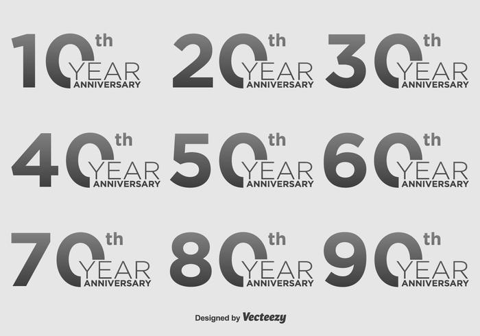 Anniversary Vector Icon Set