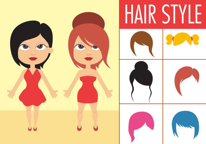 Free Collection Of Female Hair Style vector