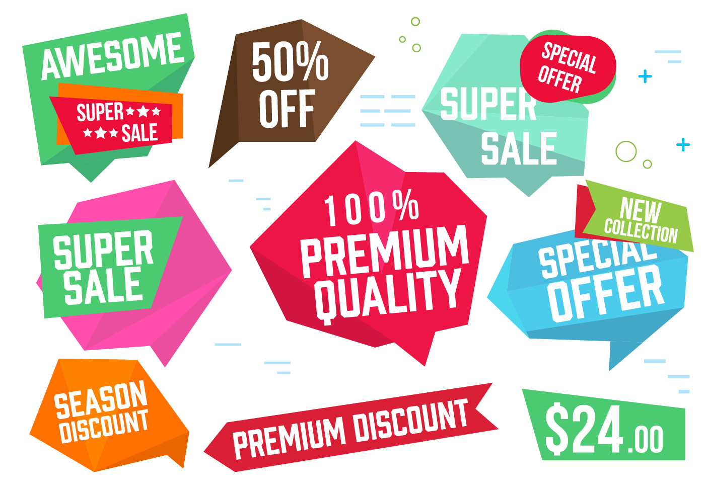 Download Free Origami Design Vector Labels - Download Free Vectors, Clipart Graphics & Vector Art