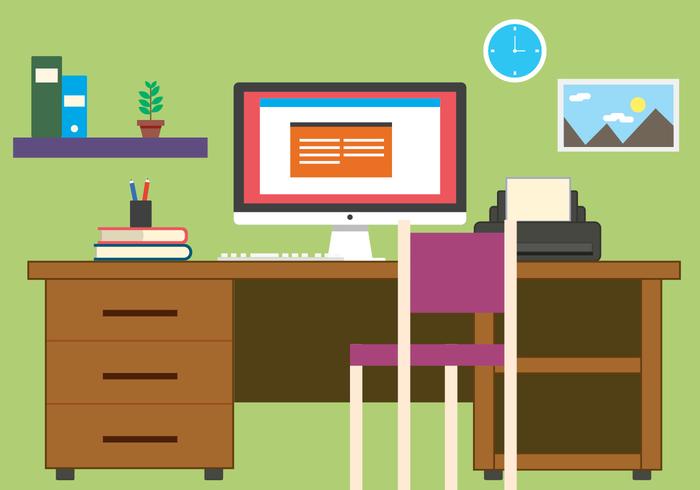 Free Business Office Vector Illustration