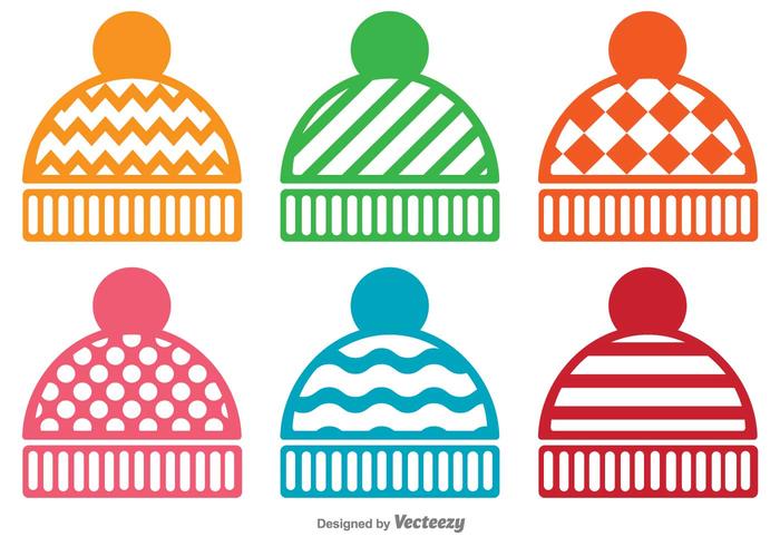 Vector Set Of Winter Hat Icons