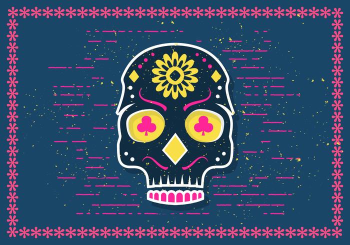 Halloween Sugar Skull Vector Illustration