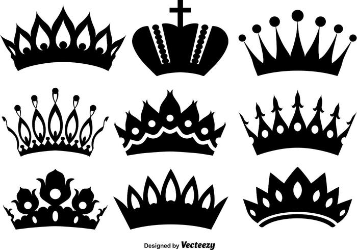 Vector Icons Of Crowns