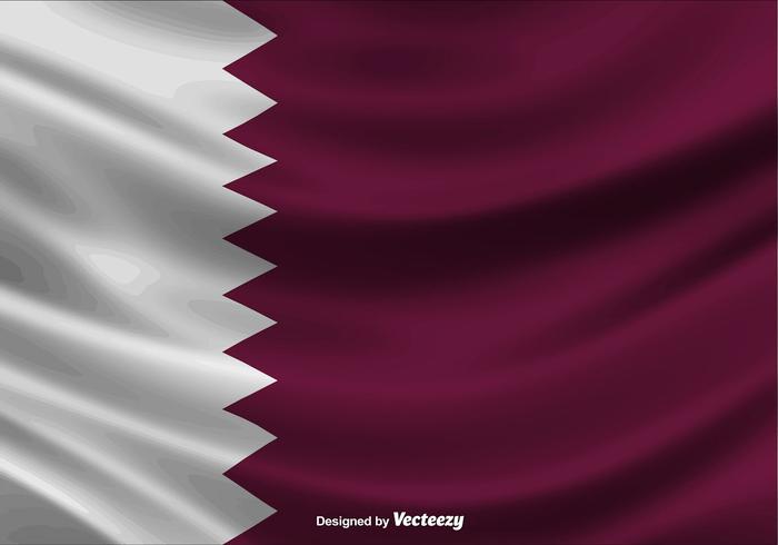 Illustration Of Qatar Flag - Vector