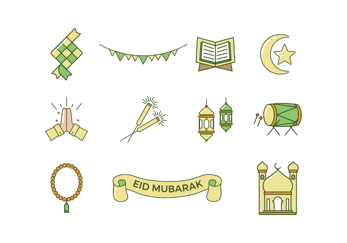 Eid Mubarak Vector - Download Free Vector Art, Stock 