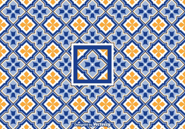 Free Vector Geometric Azulejo Pattern