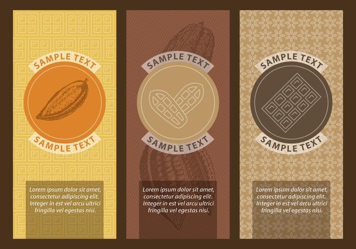 Etiquetas De Cacao Y Chocolate vector