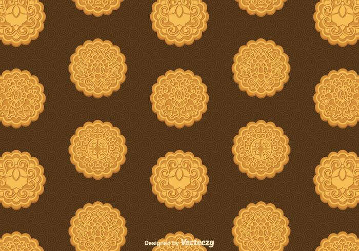 Free Mooncake Vector Seamless Pattern