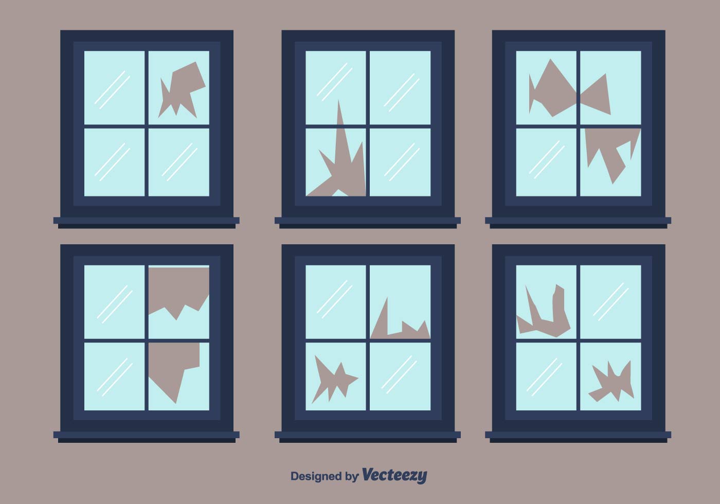 Broken Window Vector 123759 Vector Art at Vecteezy